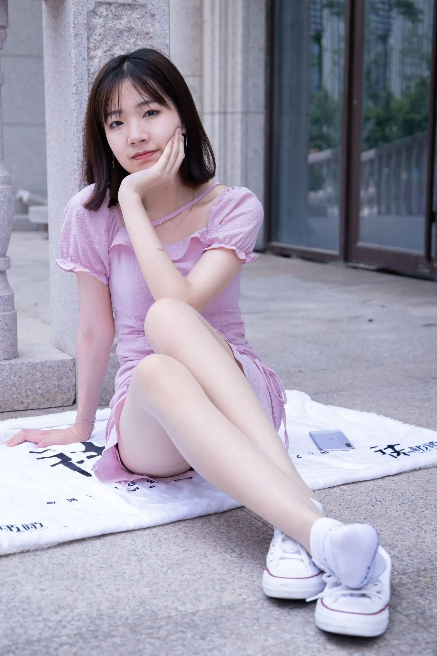 [BoBoSocks袜啵啵]NO.001 小甜豆-帆布鞋、白棉袜、肉丝 [138P]插图6